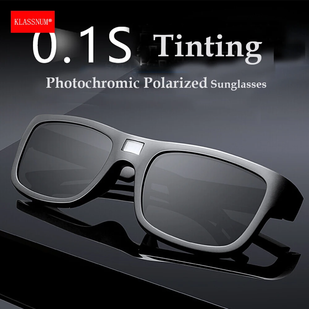 KLASSNUM 0.1s Tinting Photochromic Polarized Sunglasses Men Women Anti Glare UV400 Lens Eyepiece for Driving Fishing 2026 New
KLASSNUM 0.1s Tinting Photochromic Polarized Sunglasses Men Women Anti Glare UV400 Lens Eyepiece for Driving Fishing 2026 New