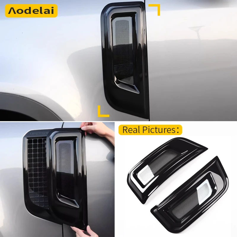 For Land Rover Defender 90 110 2020-2025 Black ABS Car Side Vent Air Flow Fender Intake Hole Grille Styling Sticker Accessories
For Land Rover Defender 90 110 2020-2025 Black ABS Car Side Vent Air Flow Fender Intake Hole Grille Styling Sticker Accessories