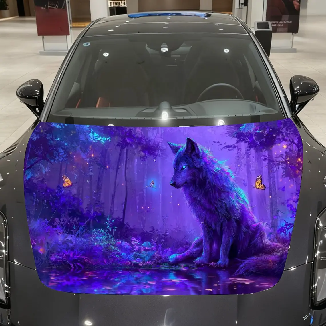 Purple Charm Jungle Wolf Car Vinyl Wrap, PVC Material Waterproof Car Hood Sticker, Self-Adhesive Scratch-Resistant Stickers for
Purple Charm Jungle Wolf Car Vinyl Wrap, PVC Material Waterproof Car Hood Sticker, Self-Adhesive Scratch-Resistant Stickers for