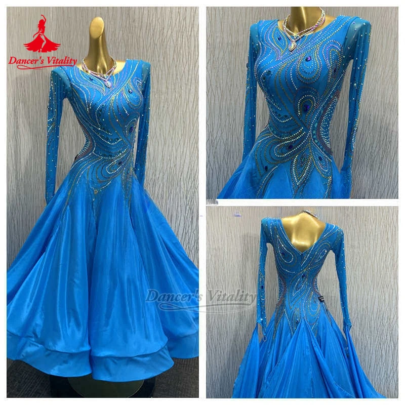 International Championship Waltz Tango Long Sleeves Big Swing Dresses Customize Dancer's Vitality Women Ballroom Perform Clothes
International Championship Waltz Tango Long Sleeves Big Swing Dresses Customize Dancer's Vitality Women Ballroom Perform Clothes