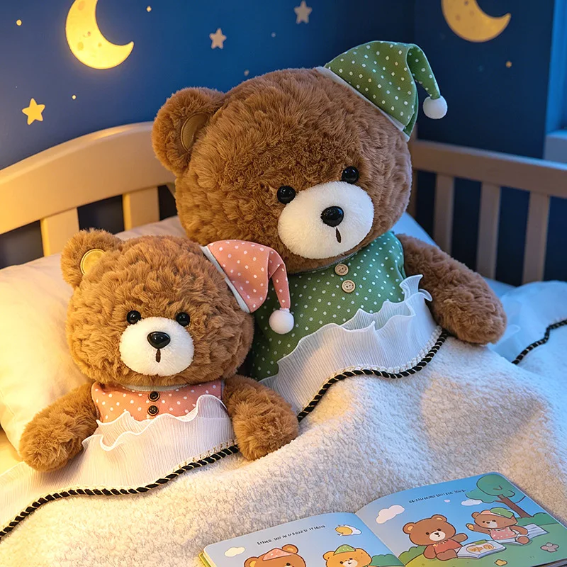 Goodnight Sleepwear Teddy Bear Plush Doll, Pajama Bear with Nightcap, Curly Stuffed Animal Toy Kids Sleeping Companion
Goodnight Sleepwear Teddy Bear Plush Doll, Pajama Bear with Nightcap, Curly Stuffed Animal Toy Kids Sleeping Companion