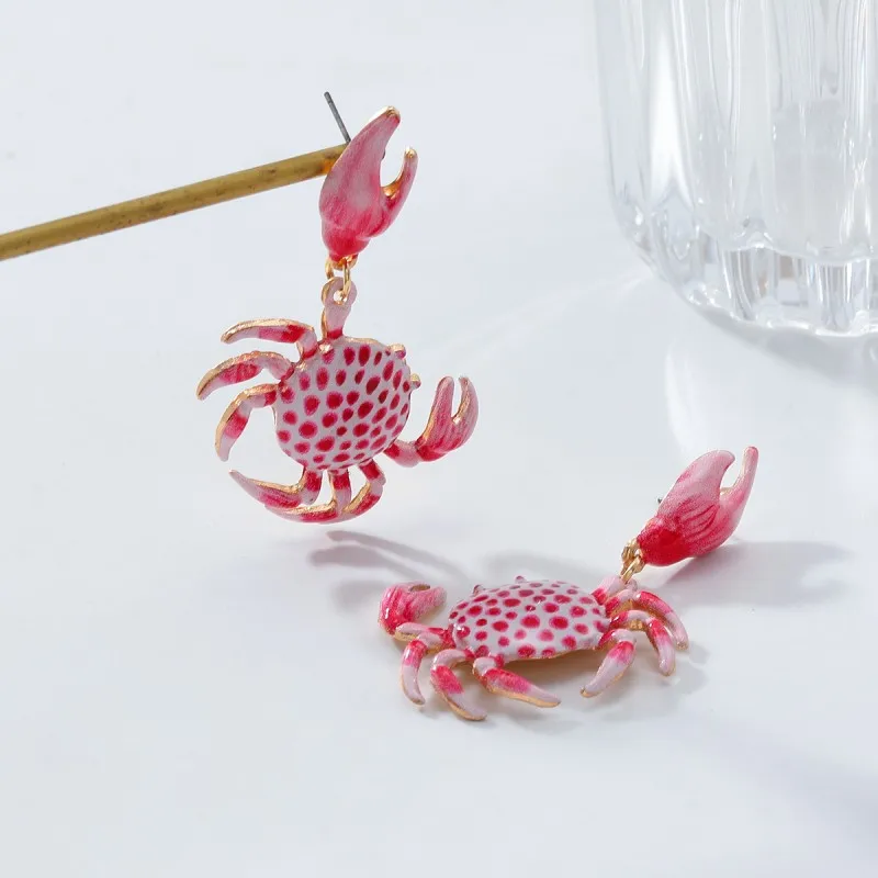 Asymmetric Crab Earrings Unique Sun and Crab Design Earrings Wholeslae Funny Pink Crab Earrings Fashion Party Jewelry Wholesale
Asymmetric Crab Earrings Unique Sun and Crab Design Earrings Wholeslae Funny Pink Crab Earrings Fashion Party Jewelry Wholesale