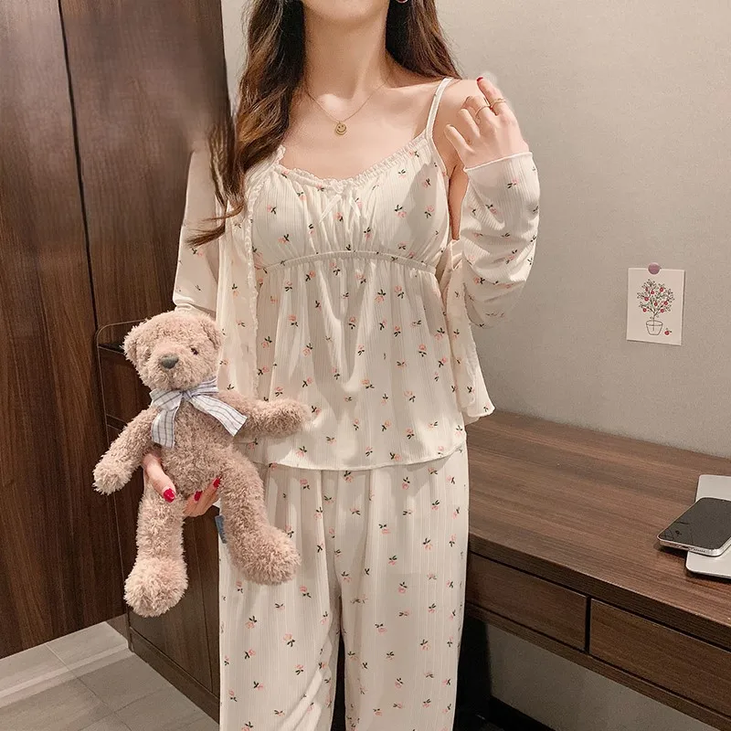 Pajama Sets Wedding Women Charming Floral Printed Cotton Short Sleeve Round Neck Sleepwear Lounge Pants Homewear Soft Multicolor
Pajama Sets Wedding Women Charming Floral Printed Cotton Short Sleeve Round Neck Sleepwear Lounge Pants Homewear Soft Multicolor
