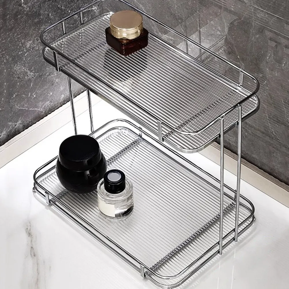 Bathroom Countertop Organizer Acrylic Iron Double-Layer Storage Rack for Toiletries Cosmetics Kitchen Bedroom Desktop Shelf
Bathroom Countertop Organizer Acrylic Iron Double-Layer Storage Rack for Toiletries Cosmetics Kitchen Bedroom Desktop Shelf