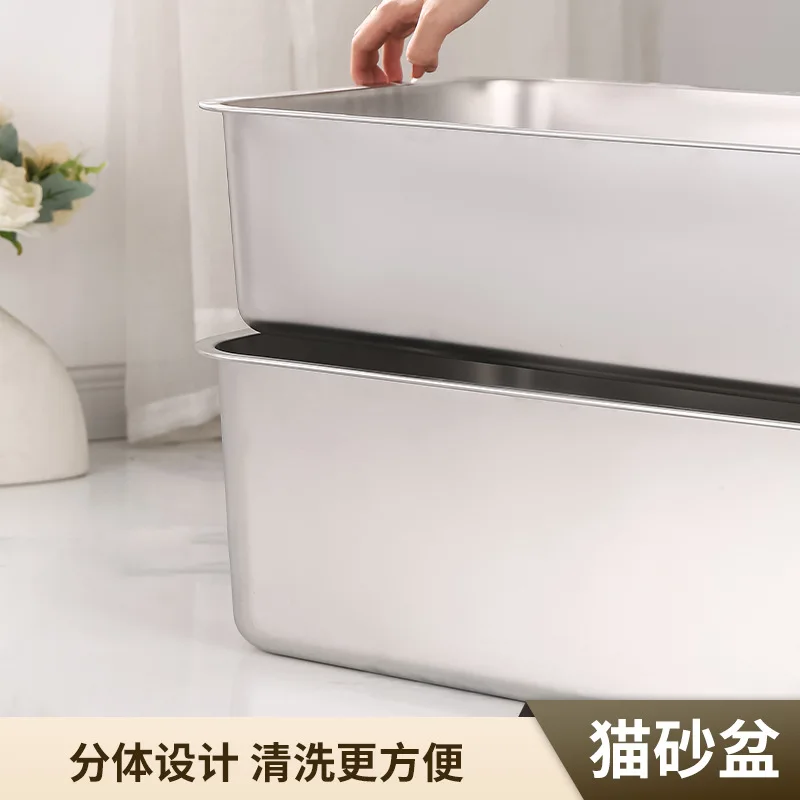 Stainless Steel Household King Cat Litter Box Plus High Anti-belt Sand Cat Toilet Anti-splash And Easy To Clean
Stainless Steel Household King Cat Litter Box Plus High Anti-belt Sand Cat Toilet Anti-splash And Easy To Clean