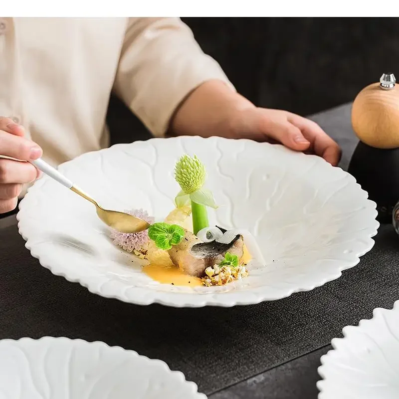 Irregular Shape Ceramic Dinner Plates Solid Color Featured Cutlery Simple Restaurant Pasta Steak Plate Snack Dessert Dishes Tray
Irregular Shape Ceramic Dinner Plates Solid Color Featured Cutlery Simple Restaurant Pasta Steak Plate Snack Dessert Dishes Tray