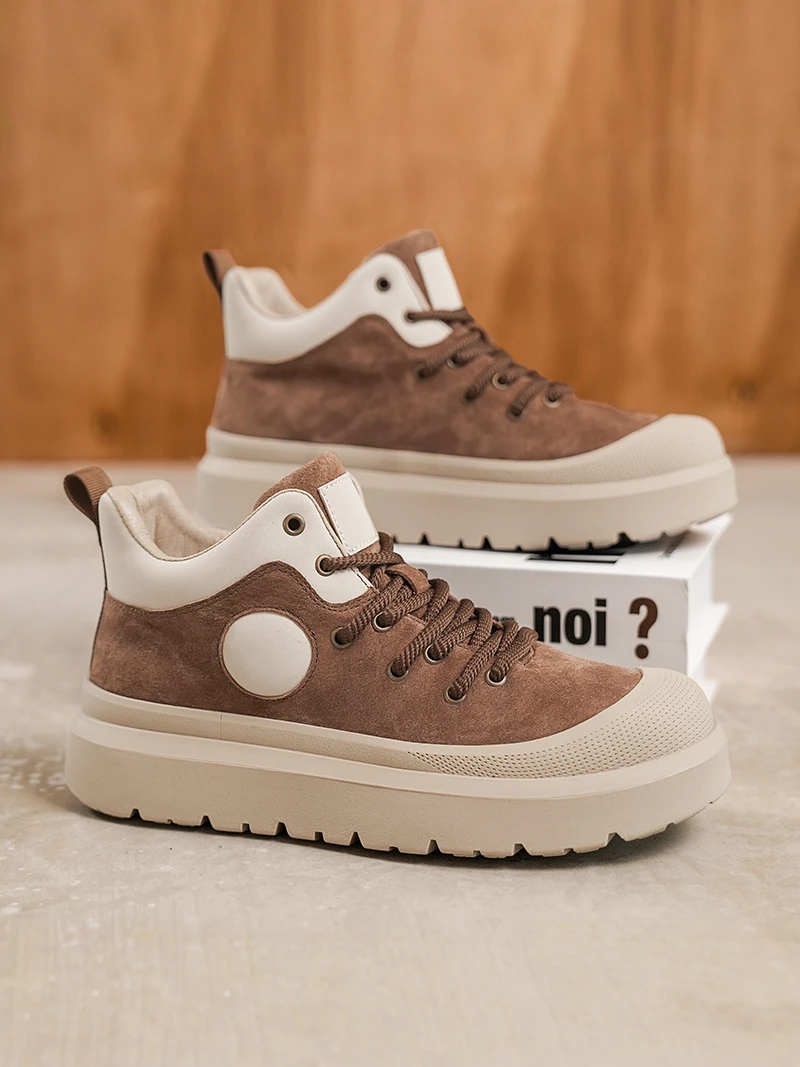Men's Summer Anti-Slip High-Top Leather Shoes Trendy Korean Style Sports Casual Thick Bottom Heightening Waterproof Board Shoes
Men's Summer Anti-Slip High-Top Leather Shoes Trendy Korean Style Sports Casual Thick Bottom Heightening Waterproof Board Shoes