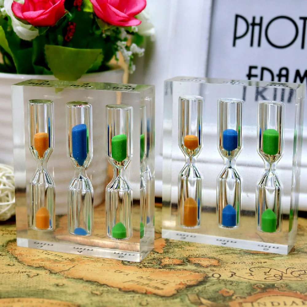 Creative Three-In-One Acrylic Hourglass Timer 1/2/3/4/5 Minutes Sandglass Sand Clock Time Funnel Desktop Decoration Ornaments
Creative Three-In-One Acrylic Hourglass Timer 1/2/3/4/5 Minutes Sandglass Sand Clock Time Funnel Desktop Decoration Ornaments