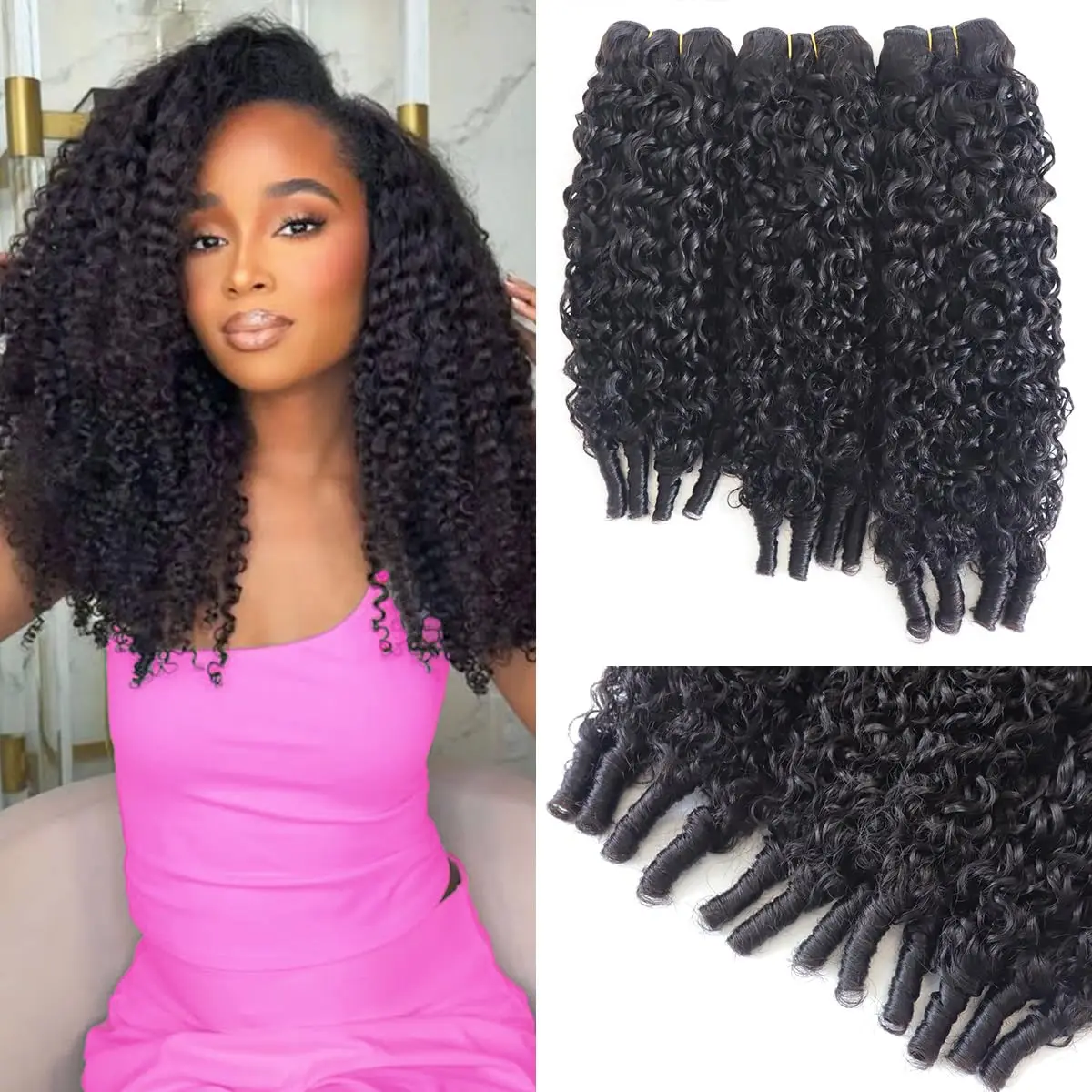 Burmese Curly Bundles Human Hair 30 32 Inches Unprocessed 3C4A Water Wave with Spiral Curly End Real Human Hair Extensions
Burmese Curly Bundles Human Hair 30 32 Inches Unprocessed 3C4A Water Wave with Spiral Curly End Real Human Hair Extensions