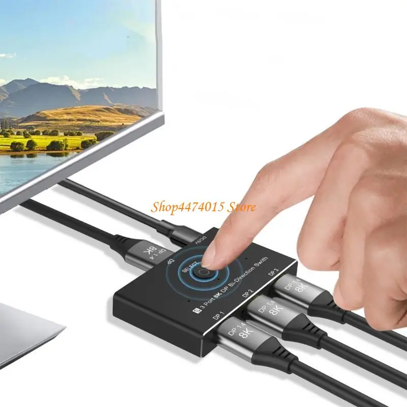 K1AA DisplayPort 1.4 Switching Box 8K30hz High Resolution Video Splitter 3 In 1 Out Switcher For Multiple Screens
K1AA DisplayPort 1.4 Switching Box 8K30hz High Resolution Video Splitter 3 In 1 Out Switcher For Multiple Screens