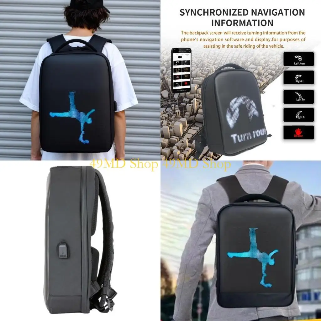 49MD Waterproof Cycling Backpacks LED Panel For Text Animation Display Breathable Meshes Pad Spacious Storage Large Capacity
49MD Waterproof Cycling Backpacks LED Panel For Text Animation Display Breathable Meshes Pad Spacious Storage Large Capacity