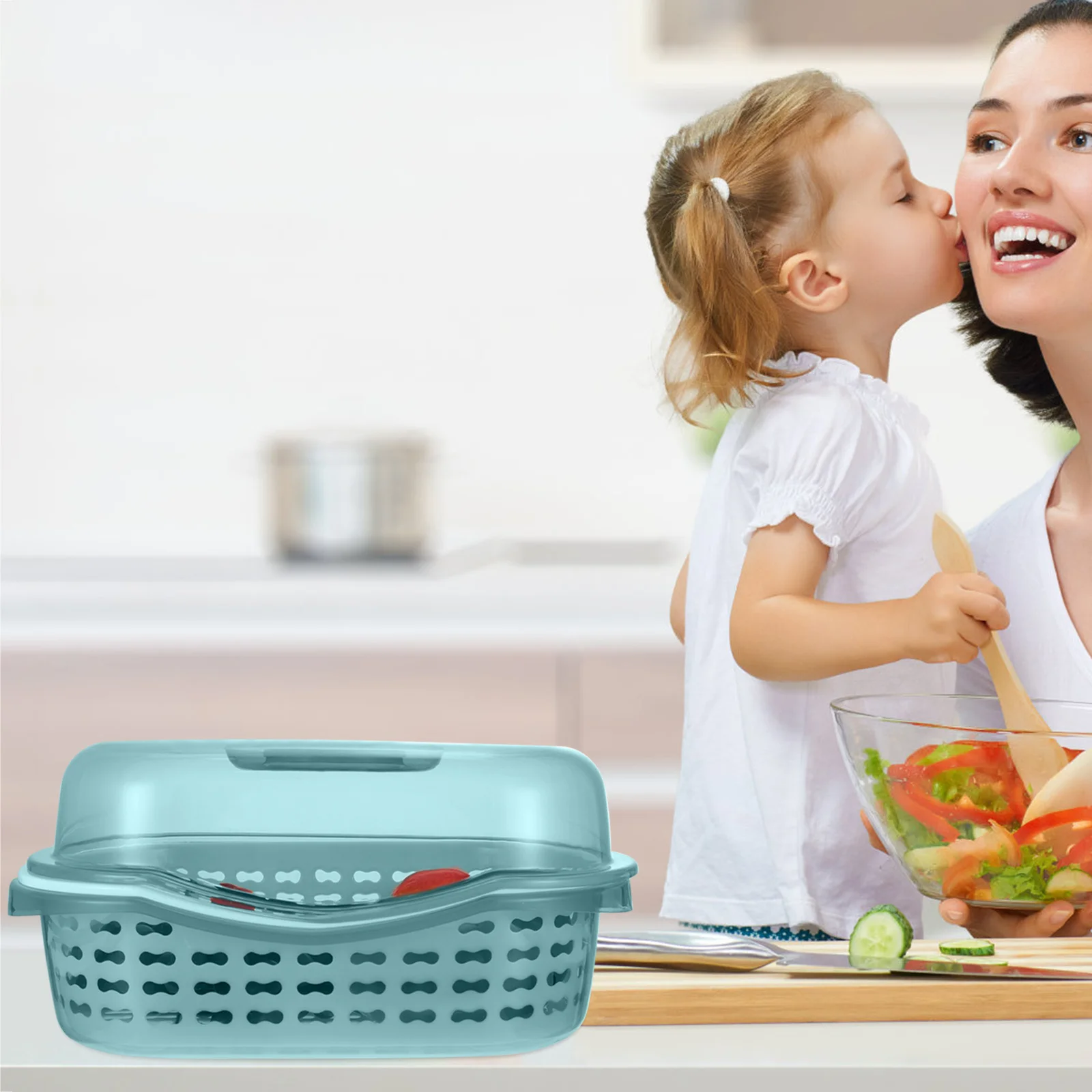 1pc Colander With Lid Detachable Drain Basket For Kitchen Washing Tool Bottle Drying Box Pp Strainer Basket Double-Layer
1pc Colander With Lid Detachable Drain Basket For Kitchen Washing Tool Bottle Drying Box Pp Strainer Basket Double-Layer