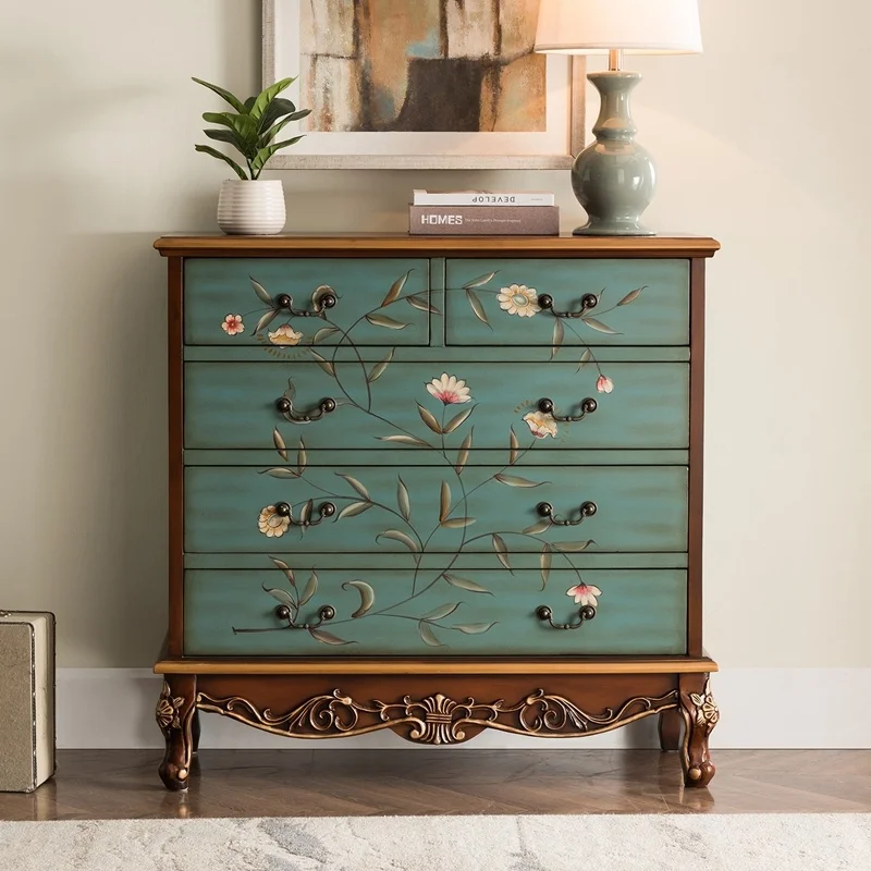 !@European Style Solid Wood Auschle Cabinet Pastoral Painted Decorative Storage Chest Drawers for Dining Living Room Kitchen Use
!@European Style Solid Wood Auschle Cabinet Pastoral Painted Decorative Storage Chest Drawers for Dining Living Room Kitchen Use