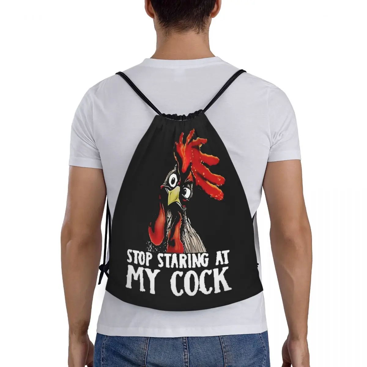 Animals Stop Staring At My Cock Gangster Chicken Backpacks Fashion Drawstring Bundle Pocket Sports Bag Book Bags For Travel
Animals Stop Staring At My Cock Gangster Chicken Backpacks Fashion Drawstring Bundle Pocket Sports Bag Book Bags For Travel