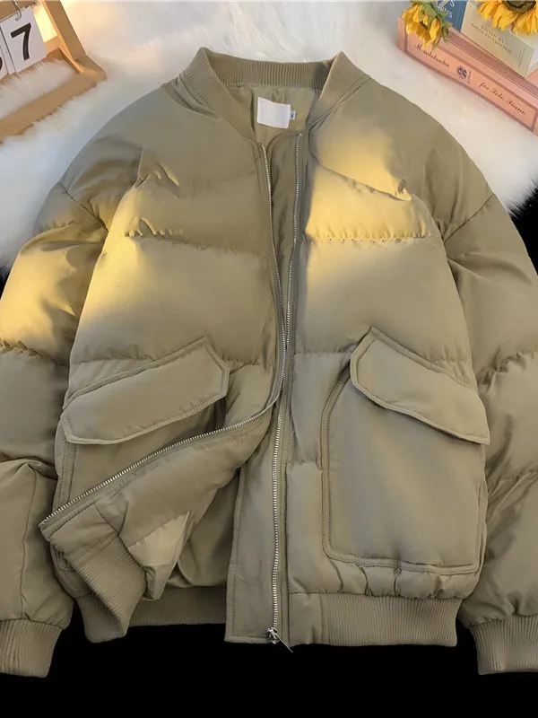 Men's Thiened Cotton Jaet Stand Collar Warm Winter Outerwear Faionable Bread Sle Clothing Polyester Fiber Filling
Men's Thiened Cotton Jaet Stand Collar Warm Winter Outerwear Faionable Bread Sle Clothing Polyester Fiber Filling