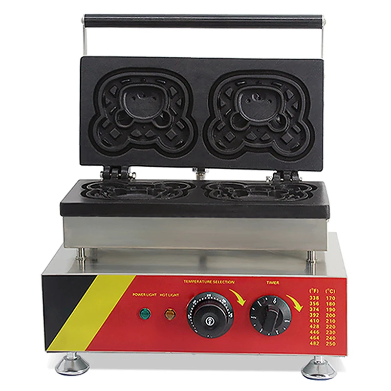 220V Cartoon Kitten/Bear-Shaped Waffle Maker, 1.5 kW Electric Waffle Maker, Stainless Steel Custom Mold Waffle Maker
220V Cartoon Kitten/Bear-Shaped Waffle Maker, 1.5 kW Electric Waffle Maker, Stainless Steel Custom Mold Waffle Maker