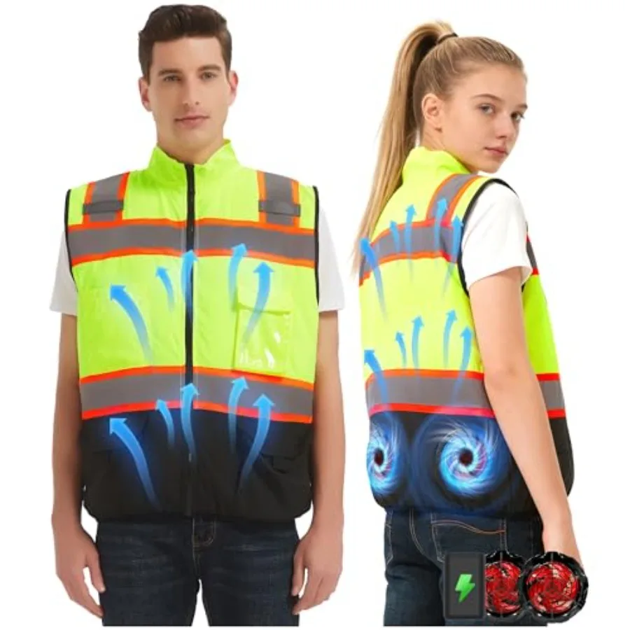 Safety Cooling Vest Jacket with 2 Fans - Men and Women 21V Air Conditioner Lightweight Vests With 20000mAh Battery
Safety Cooling Vest Jacket with 2 Fans - Men and Women 21V Air Conditioner Lightweight Vests With 20000mAh Battery