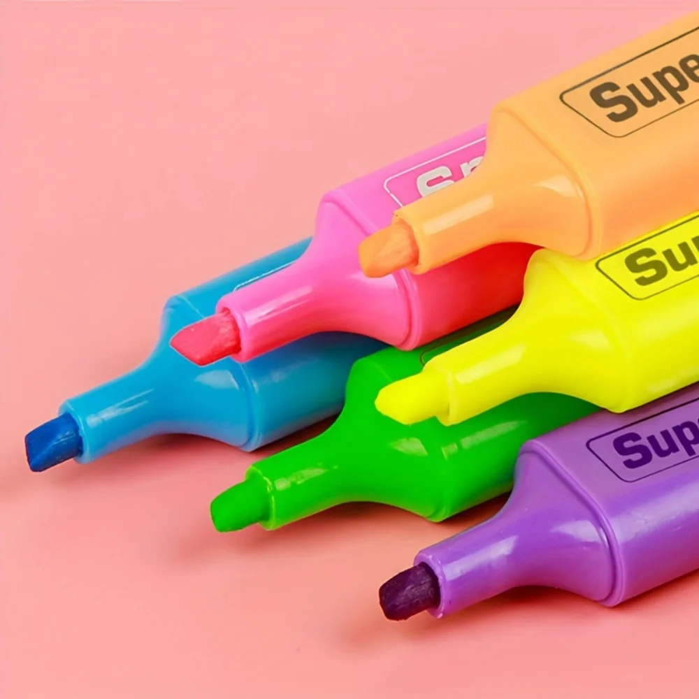 4/6pcs Vibrant Slant Head Color Marker Pen Set - Thick Head, Fluorescent, Highlighter, Office, School, and Study Essential - Bac
4/6pcs Vibrant Slant Head Color Marker Pen Set - Thick Head, Fluorescent, Highlighter, Office, School, and Study Essential - Bac