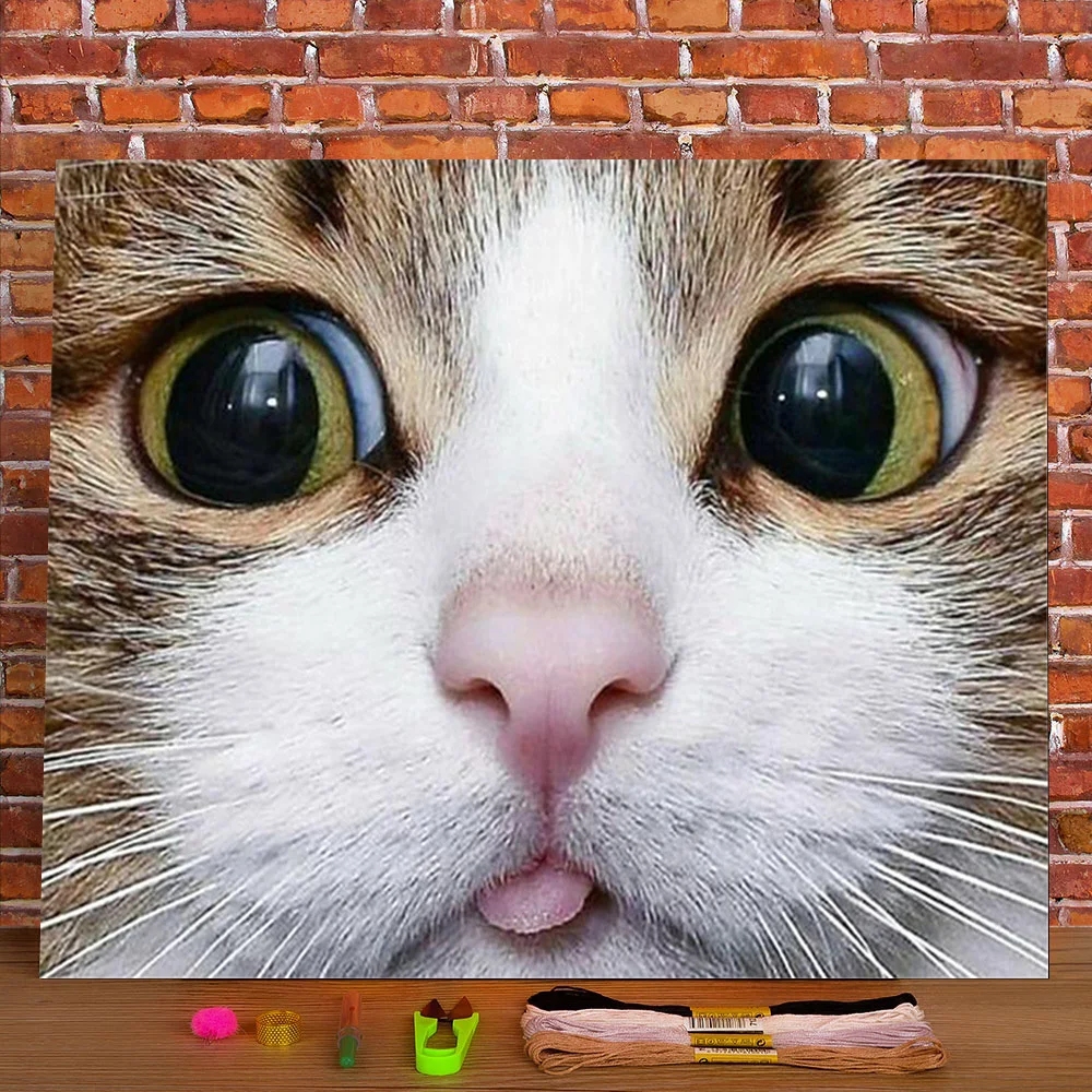 Cat Animal Printed 11CT Cross-Stitch DIY Embroidery Complete Kit DMC Threads Handiwork Sewing Craft Hobby Jewelry Floss
Cat Animal Printed 11CT Cross-Stitch DIY Embroidery Complete Kit DMC Threads Handiwork Sewing Craft Hobby Jewelry Floss