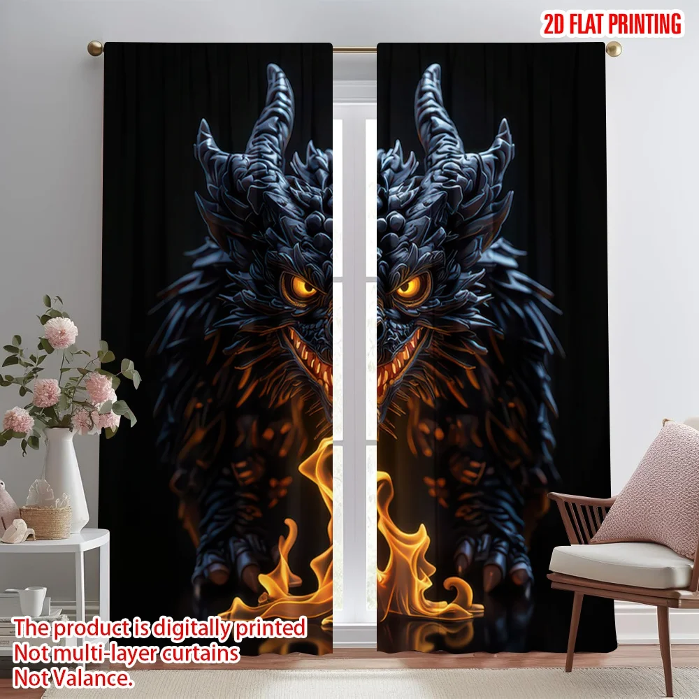 2D flat printing 2pcs Curtain Fiery Dragon Roar Digital Printed Polyester Drapes Family Party for Festive for Bedroom Living
2D flat printing 2pcs Curtain Fiery Dragon Roar Digital Printed Polyester Drapes Family Party for Festive for Bedroom Living