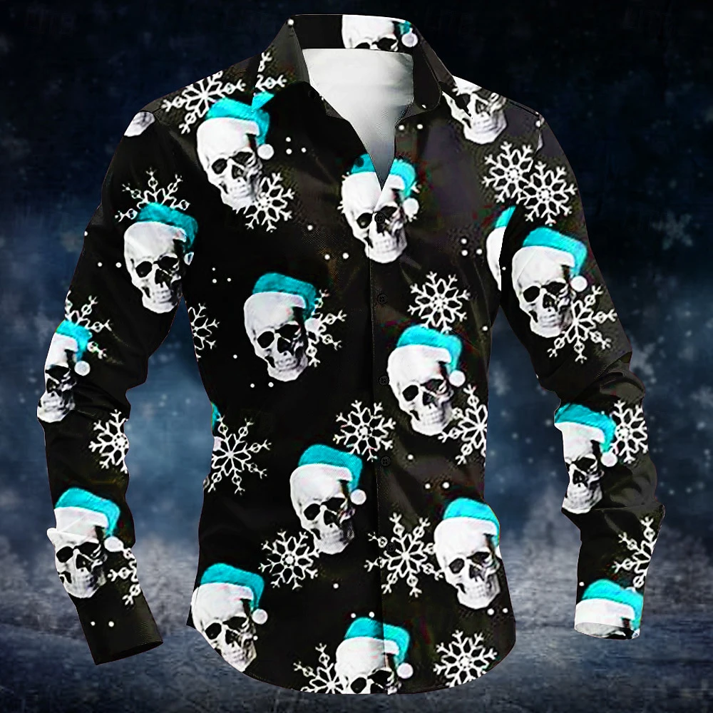 long sleeved high-end shirt top printed Christmas skull street party social fashion 2024 men's shirt plus size comfort
long sleeved high-end shirt top printed Christmas skull street party social fashion 2024 men's shirt plus size comfort