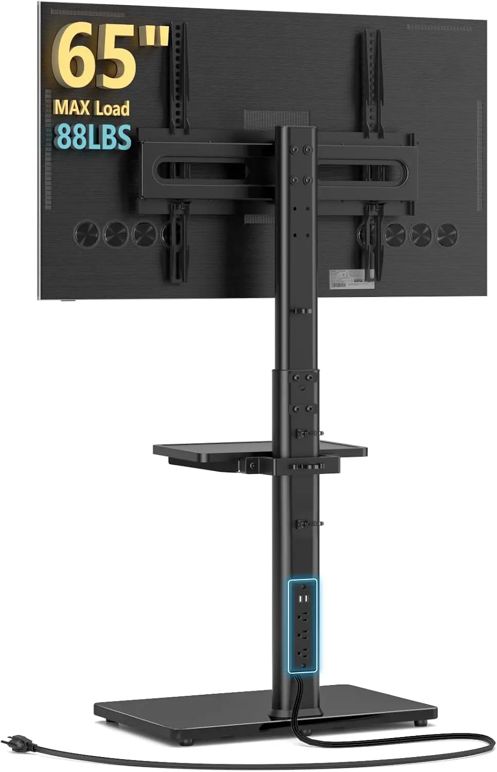 AX WABER Floor TV Stand with Power Outlet& Shelf, Universal TV Stand Mount for 27-65 inch TV up to 88lbs, 70 Degree Swiv
AX WABER Floor TV Stand with Power Outlet& Shelf, Universal TV Stand Mount for 27-65 inch TV up to 88lbs, 70 Degree Swiv