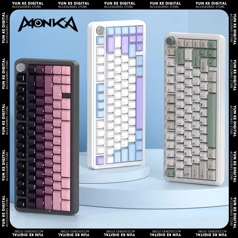 MONKA K75 Mechanical Keyboard Multifunctional Knob Three Mode RGB Wireless Gaming Keyboard Hot Swap Gasket Gamer Accessories
MONKA K75 Mechanical Keyboard Multifunctional Knob Three Mode RGB Wireless Gaming Keyboard Hot Swap Gasket Gamer Accessories