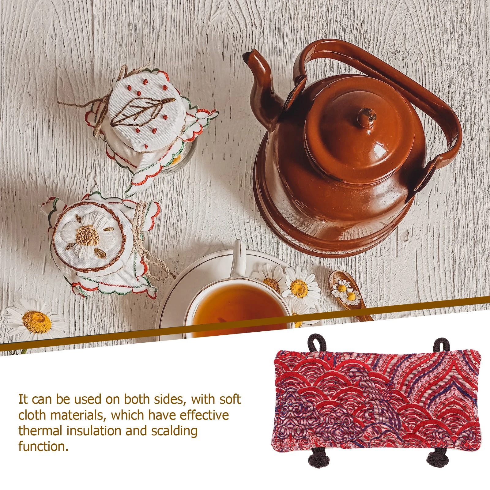 Heat-Insulated Sleeve Anti-Scald Pot Sleeve Soft Cloth Teapot Handle Cover and Practical Teapot Handle Cover
Heat-Insulated Sleeve Anti-Scald Pot Sleeve Soft Cloth Teapot Handle Cover and Practical Teapot Handle Cover