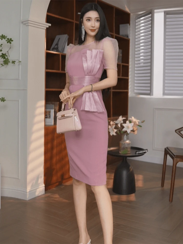2024 Women's Clothing Fashion Bowknot Mesh Splicing Dress Spring Summer New 634
2024 Women's Clothing Fashion Bowknot Mesh Splicing Dress Spring Summer New 634