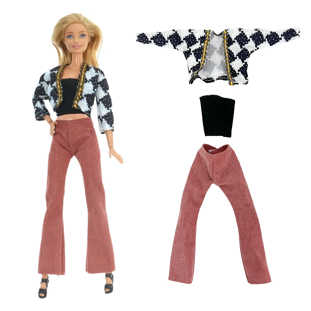 3 Items/Set Black and White Check Shirt Jacket White Shirt, Brown Pants For BJD Doll Clothes Dolls Accessories Toys
3 Items/Set Black and White Check Shirt Jacket White Shirt, Brown Pants For BJD Doll Clothes Dolls Accessories Toys