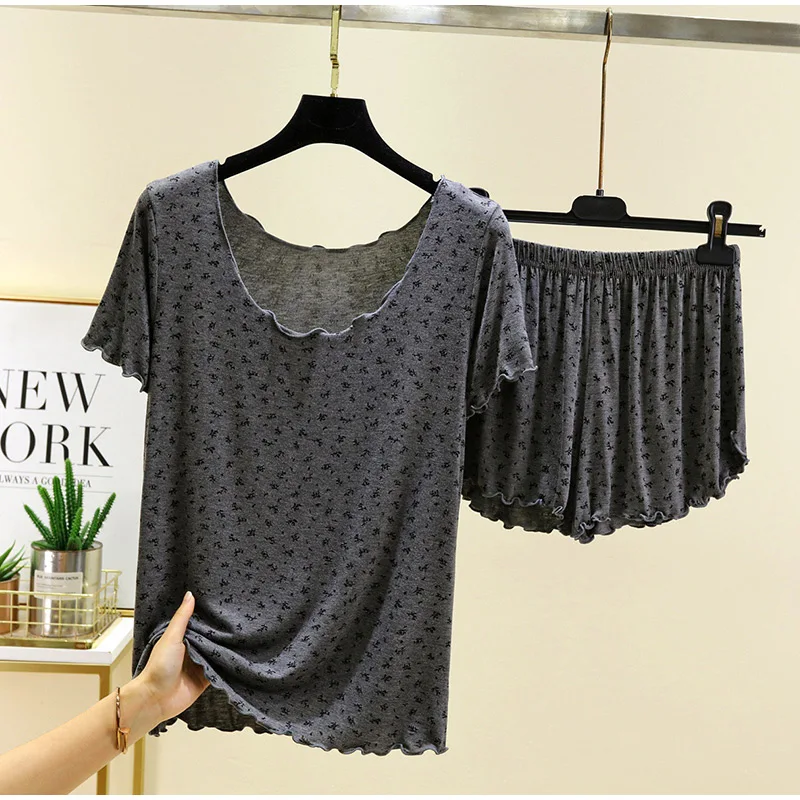 Slimming Effect Modal Ort Sve T-irt Women's Summer Home Wear Print Base Irt Plus Size Outdoor Casual Orts Set Floral Pajamas
Slimming Effect Modal Ort Sve T-irt Women's Summer Home Wear Print Base Irt Plus Size Outdoor Casual Orts Set Floral Pajamas