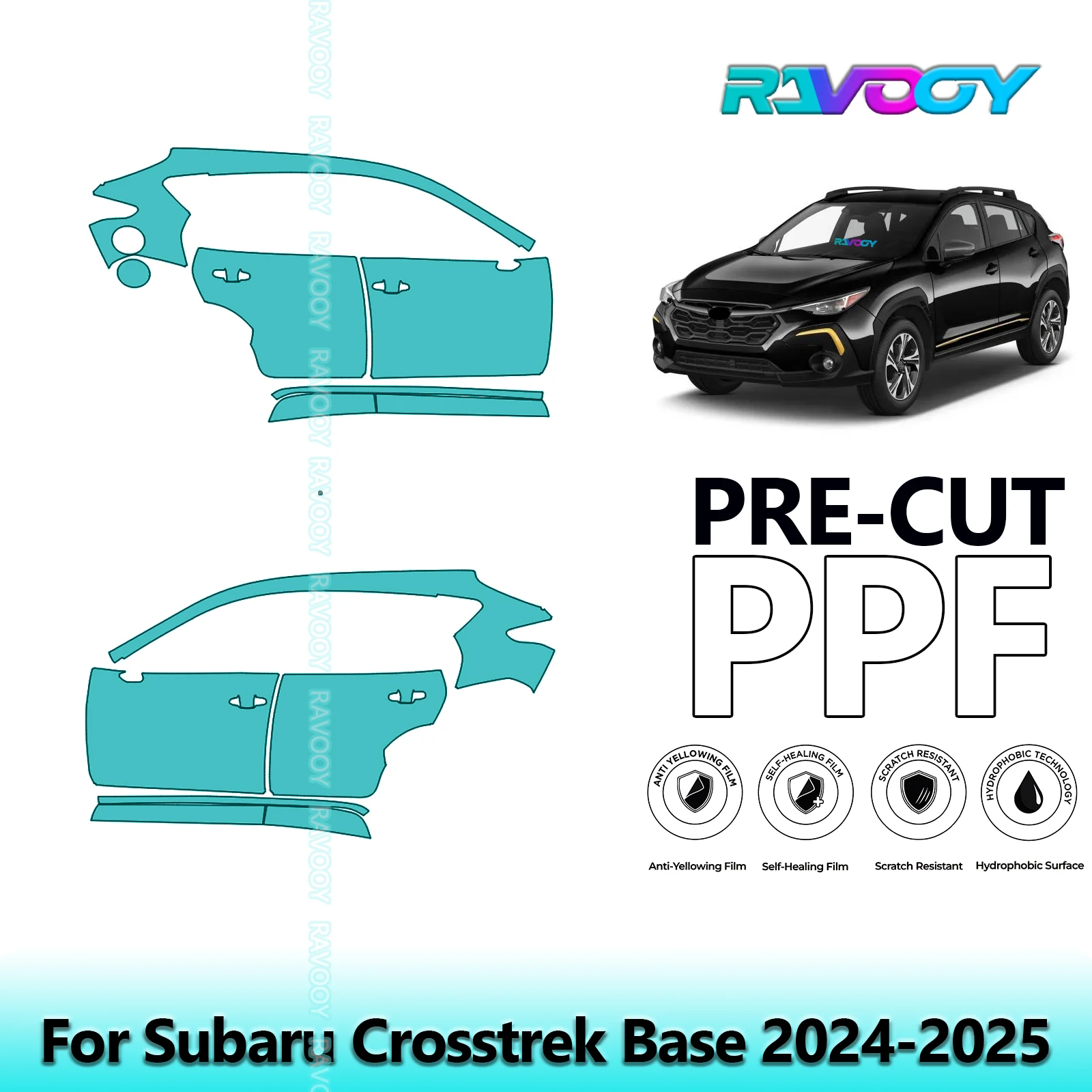 For Subaru Crosstrek Base 2024-2025 8.5mil Clear Matte Pre-Cut PPF Door & A/B Pillar Kit TPU Paint Protection Film Set
For Subaru Crosstrek Base 2024-2025 8.5mil Clear Matte Pre-Cut PPF Door & A/B Pillar Kit TPU Paint Protection Film Set