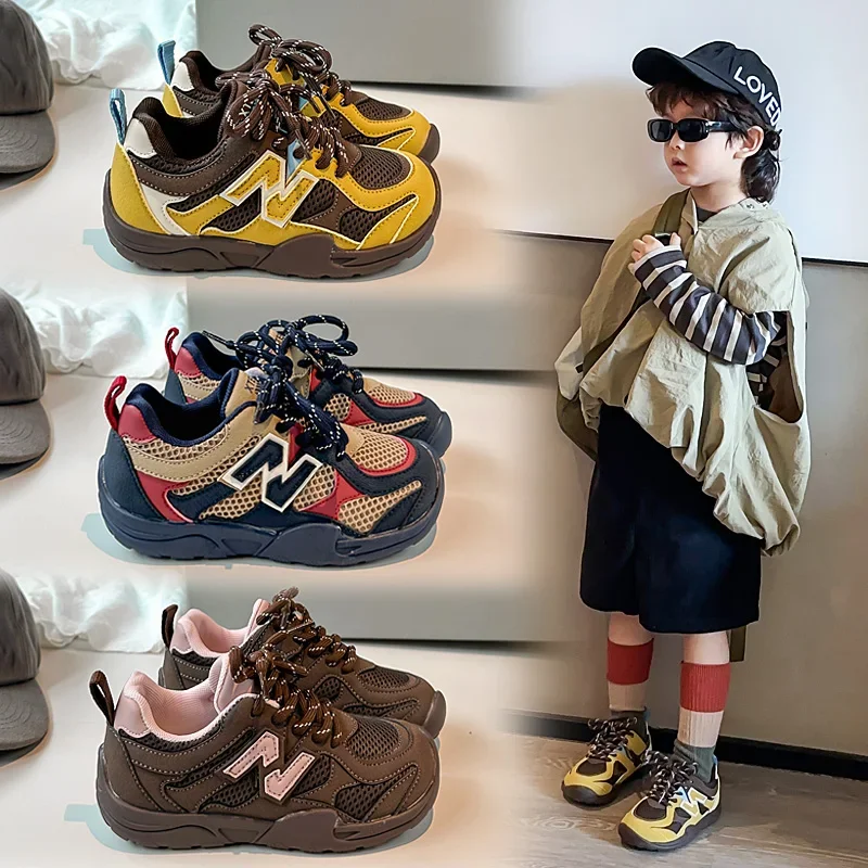 Hot New Kids Casual Running Shoes Boys Girls Fashion Versatile Sports Shoe Children Mesh Breathable Sneakers Retro Walking Shoes
Hot New Kids Casual Running Shoes Boys Girls Fashion Versatile Sports Shoe Children Mesh Breathable Sneakers Retro Walking Shoes