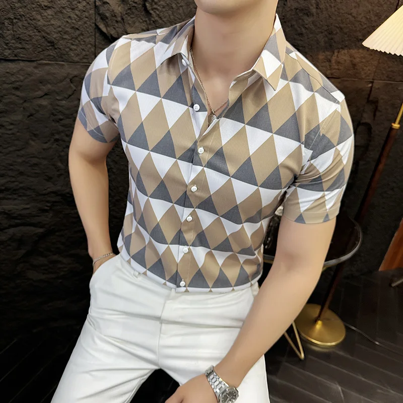Summer Plaid Shirts For Men Clothing 2025 Hot Sale Short Sleeve Men's Casual Social Shirt Dress Slim Fit Blouse Homme Big Size
Summer Plaid Shirts For Men Clothing 2025 Hot Sale Short Sleeve Men's Casual Social Shirt Dress Slim Fit Blouse Homme Big Size