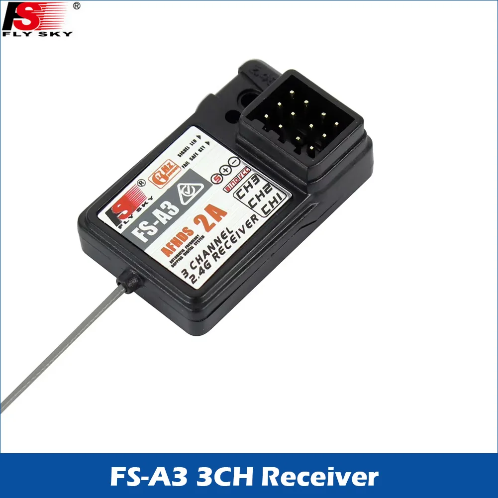 Flysky FS-A3 3 Channel 3CH Receiver Compatible for Fly Sky Transmitter Remote Controller GT2E GT2G GT2F RC Car Boat Accessory