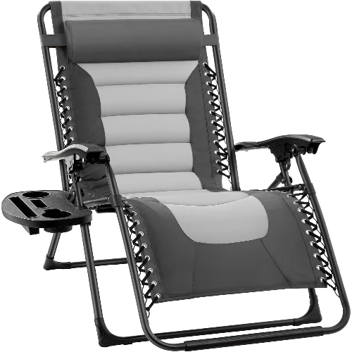 Oversized Zero Gravity Chair, Folding Outdoor Recliner, XL Anti Gravity Lounger with Headrest, Cup Holder,Side Tray, Mesh - Gray
Oversized Zero Gravity Chair, Folding Outdoor Recliner, XL Anti Gravity Lounger with Headrest, Cup Holder,Side Tray, Mesh - Gray