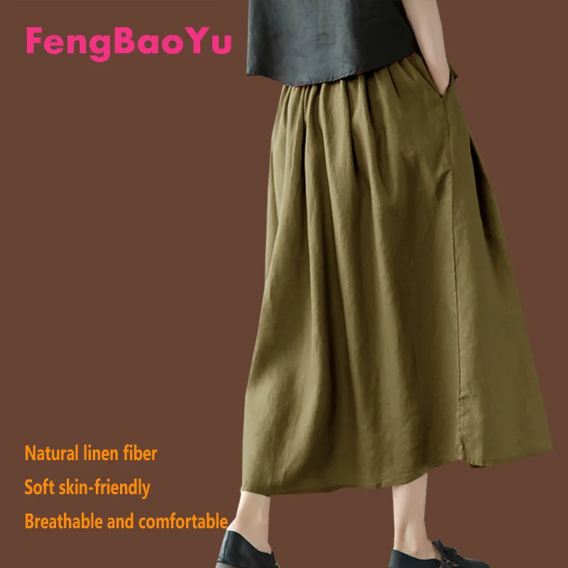 Fengbaoyu льняная весенне-летняя женская винно-красная юбка средней длины со свободной талией для полных девочек 4XL удобная дышащая женская одежда
Fengbaoyu льняная весенне-летняя женская винно-красная юбка средней длины со свободной талией для полных девочек 4XL удобная дышащая женская одежда