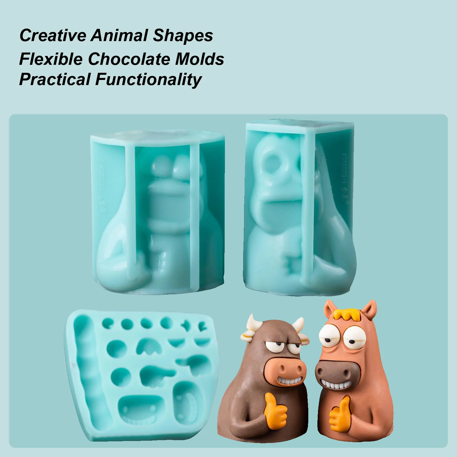 Cow Horse Shaped Silicone Mold Nonstick Food Grade DIY Heat-Resistant Molds Funny Fondant Molds Making Soap Home Decor
Cow Horse Shaped Silicone Mold Nonstick Food Grade DIY Heat-Resistant Molds Funny Fondant Molds Making Soap Home Decor