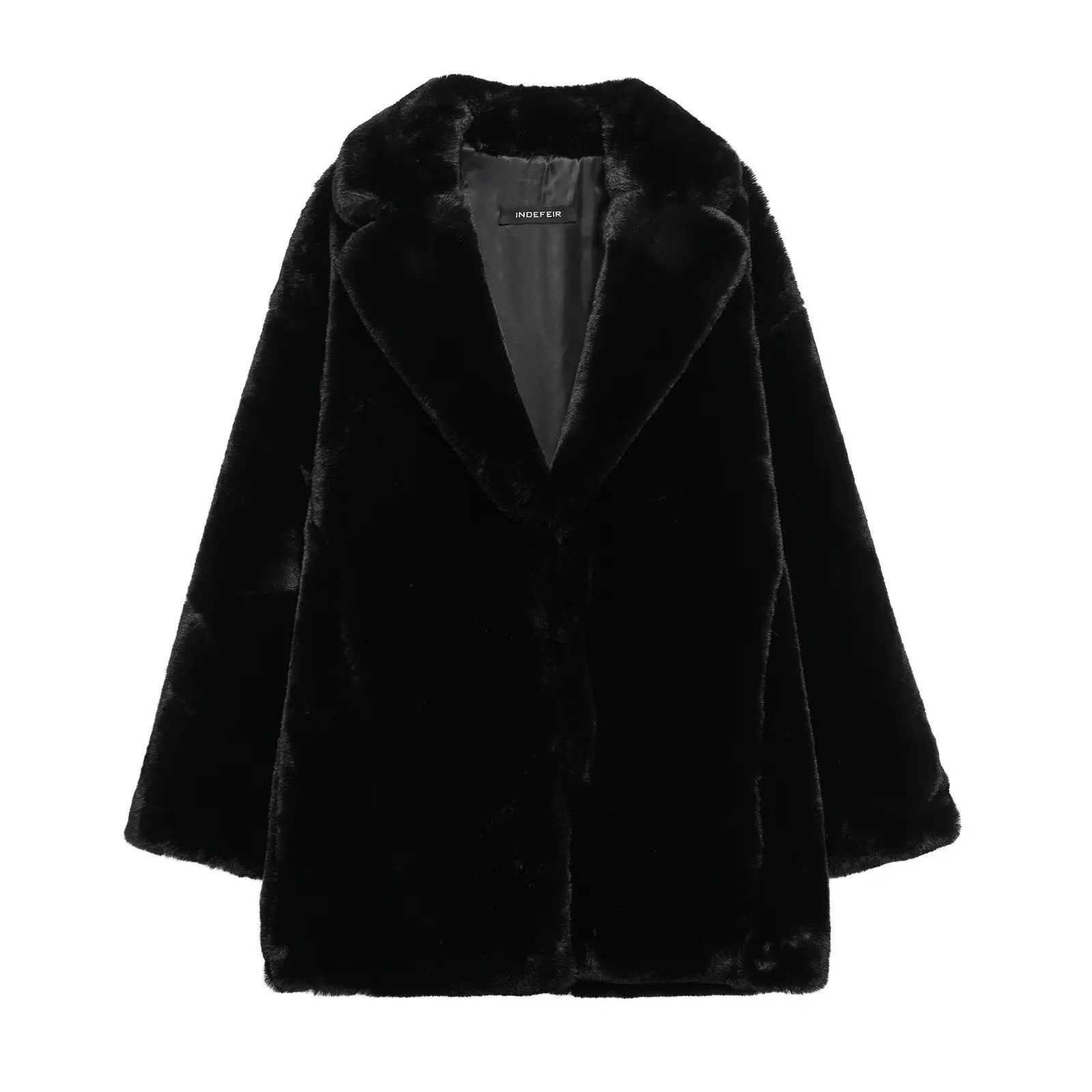 European and American Fashion Imitation Fur Lapel Long-sleeved Woolen Coat Coat 2025 Spring New Product
European and American Fashion Imitation Fur Lapel Long-sleeved Woolen Coat Coat 2025 Spring New Product