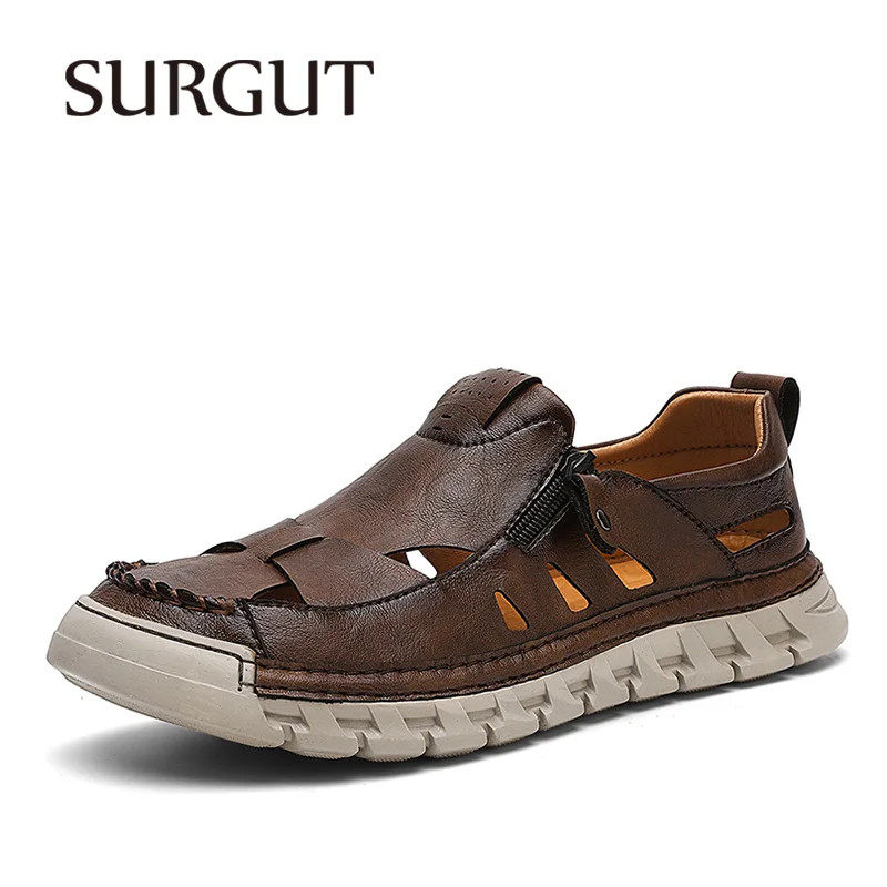 SURGUT Summer Breathable Sandals Individuality Trendy Rubber Outsole Dry Fit Shock-Absorption Wear-Resistant Men Shoes
SURGUT Summer Breathable Sandals Individuality Trendy Rubber Outsole Dry Fit Shock-Absorption Wear-Resistant Men Shoes