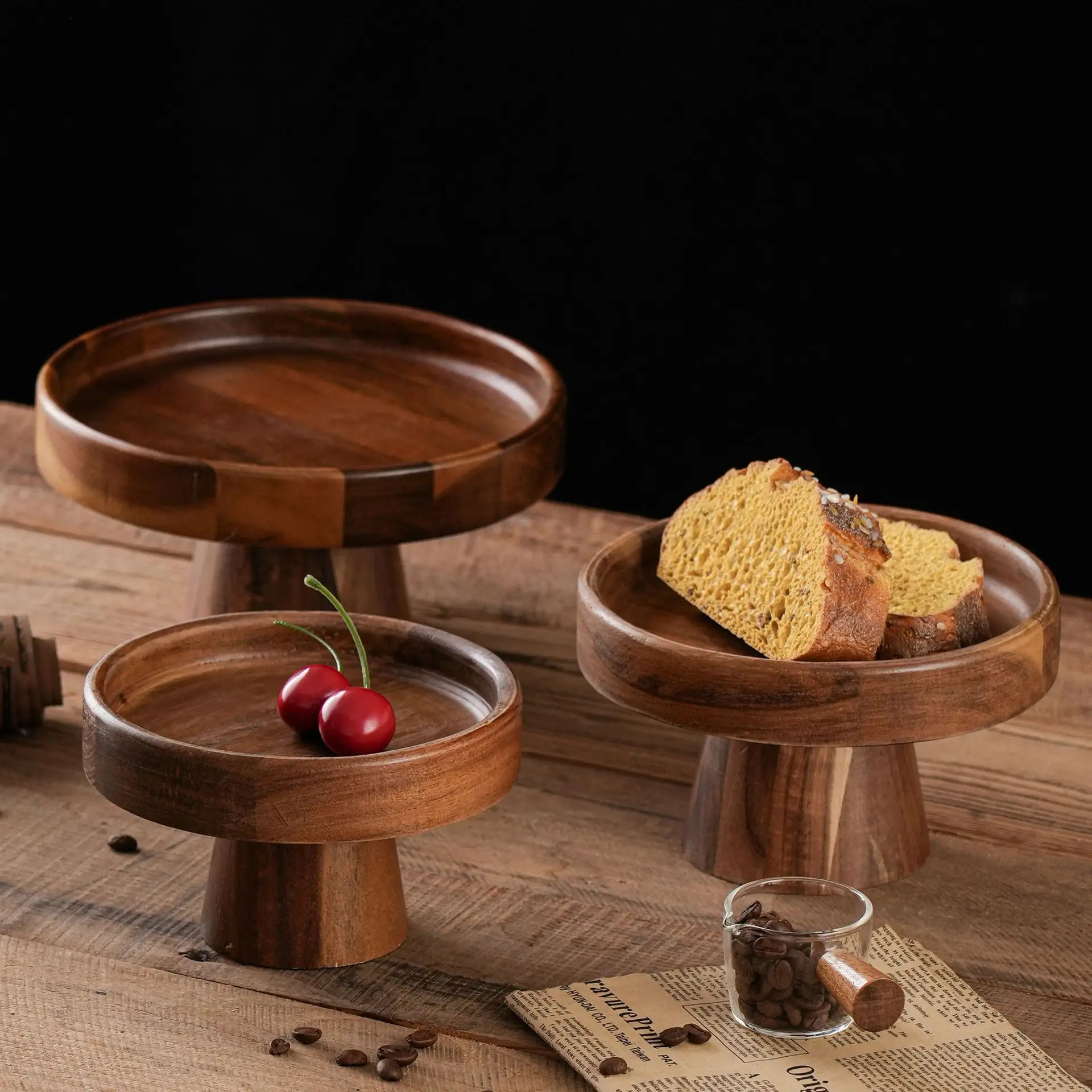 Tall Solid Wood Cake Stand, 3-Tier Dessert & Fruit Display Plate for Party, Kitchen, Living Room Table Centerpiece Decor
Tall Solid Wood Cake Stand, 3-Tier Dessert & Fruit Display Plate for Party, Kitchen, Living Room Table Centerpiece Decor