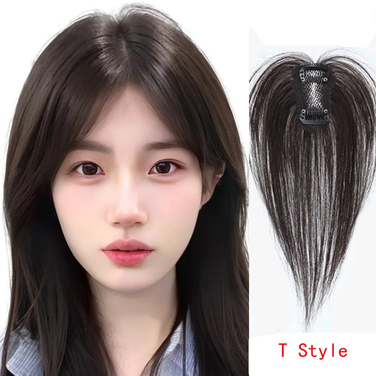 Synthetic Hair Air Bangs With Middle Part Traceless Easy Clips in Bangs With Invisible T-Shaped Forehead Fringe Inner Mesh
Synthetic Hair Air Bangs With Middle Part Traceless Easy Clips in Bangs With Invisible T-Shaped Forehead Fringe Inner Mesh