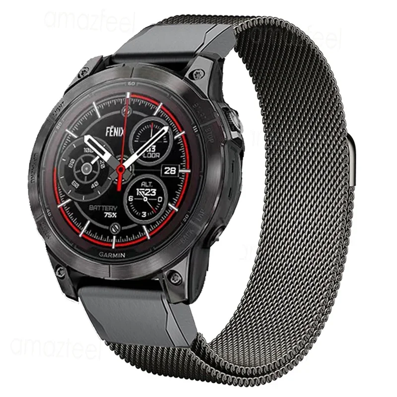 Магнитный ремешок для Garmin Fenix 7/7S/7X Pro 6/6S/6X Pro 5X 5 Φ 3HR, металлический ремешок для наручных часов Garmin 20/22/26 мм
Магнитный ремешок для Garmin Fenix 7/7S/7X Pro 6/6S/6X Pro 5X 5 Φ 3HR, металлический ремешок для наручных часов Garmin 20/22/26 мм