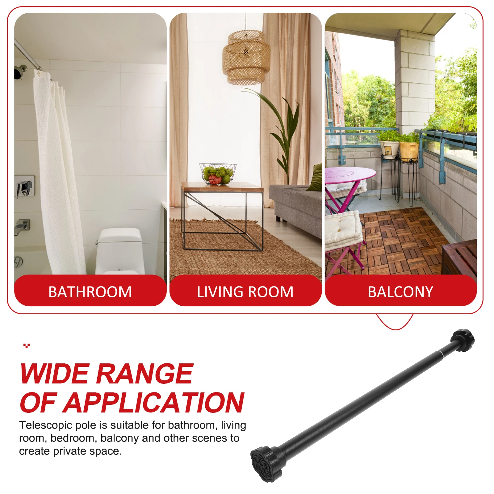 Bath Curtain Rod Telescopic No Drill Adjustable Tension Pole Heavy Duty Extension 50-85cm Easy Install Wall for Home
Bath Curtain Rod Telescopic No Drill Adjustable Tension Pole Heavy Duty Extension 50-85cm Easy Install Wall for Home