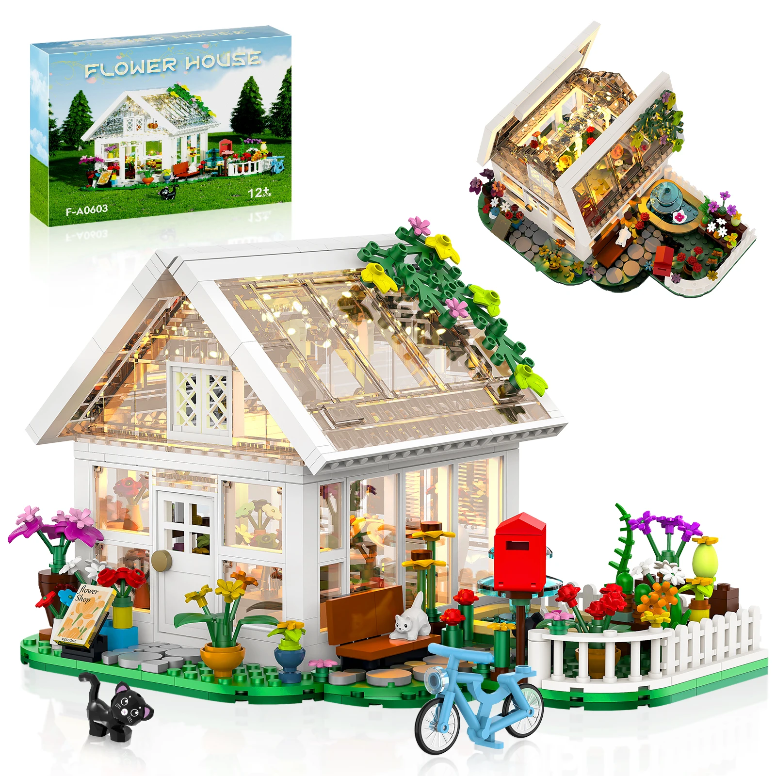 Flowers House Building Blocks Set for Adults, Flower Shop Building Toys City Architecture Model for Boys Girls Adults, 632pcs
Flowers House Building Blocks Set for Adults, Flower Shop Building Toys City Architecture Model for Boys Girls Adults, 632pcs