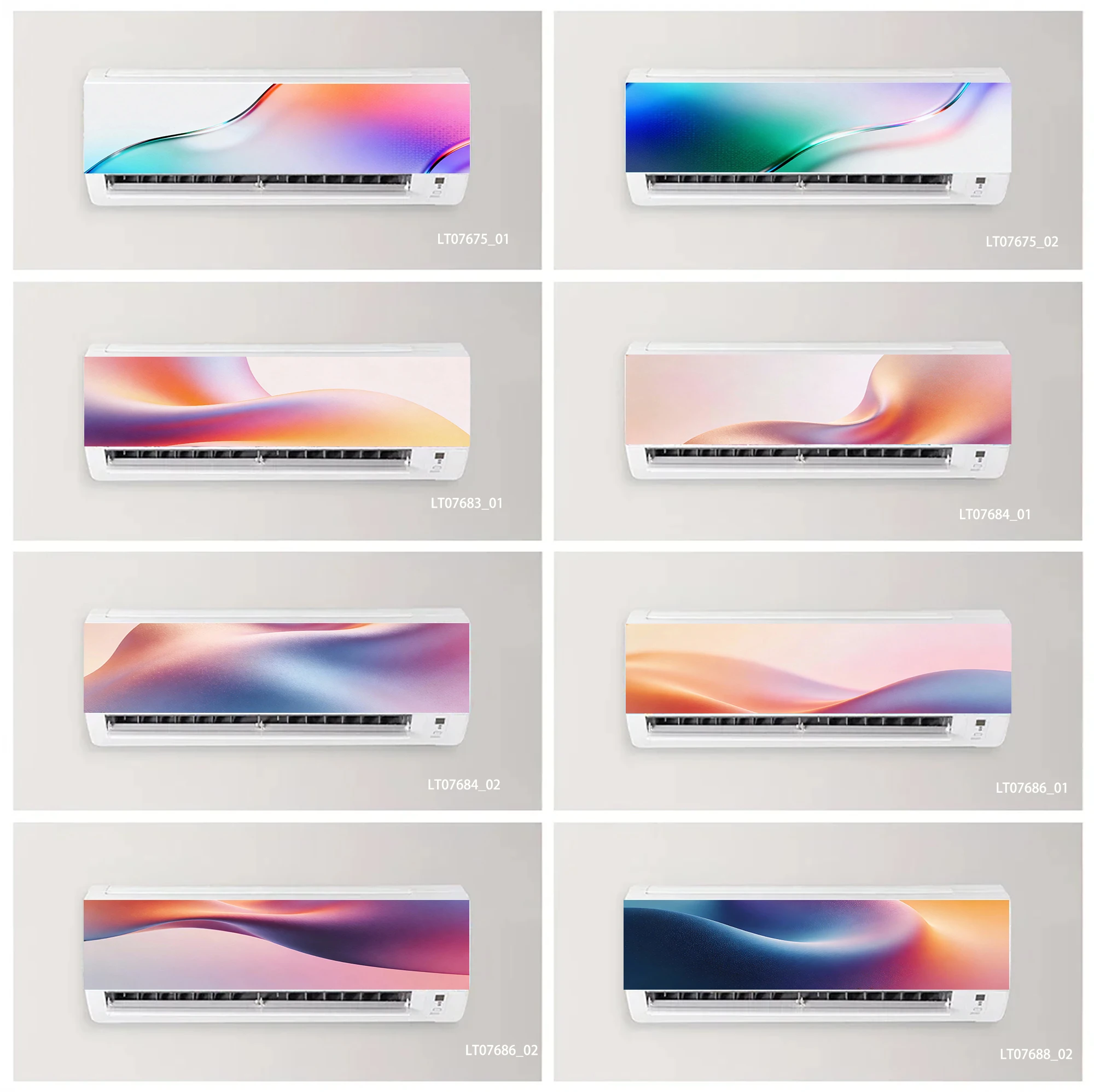 Soft Gradient Abstract Air Conditioner Decal Colorful Wave Sticker Removable Waterproof Art Mural for Bedroom AC Panel Decor
Soft Gradient Abstract Air Conditioner Decal Colorful Wave Sticker Removable Waterproof Art Mural for Bedroom AC Panel Decor