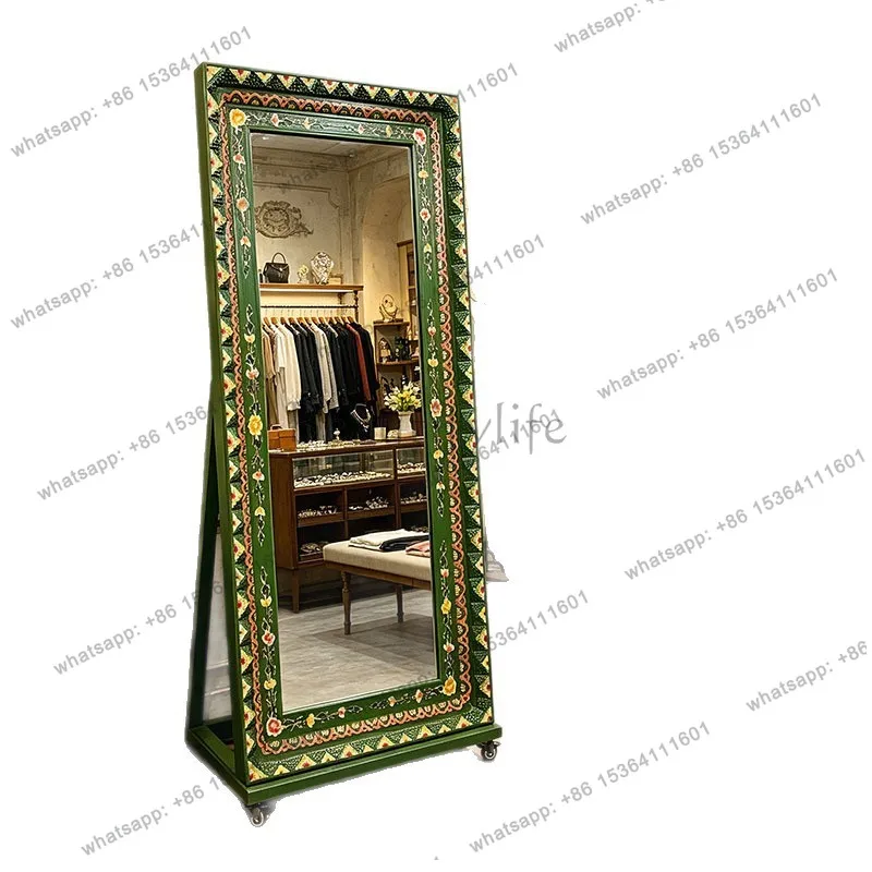 Chinese solid wood European full-length mirror floor-to-ceiling wall-mounted full-length mirror
Chinese solid wood European full-length mirror floor-to-ceiling wall-mounted full-length mirror