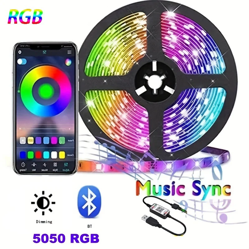 Smart LED Strip Lights RGB Color Changing 5V Low Voltage APP Control Home Decoration TV Party Festival Decoration (With Battery)
Smart LED Strip Lights RGB Color Changing 5V Low Voltage APP Control Home Decoration TV Party Festival Decoration (With Battery)