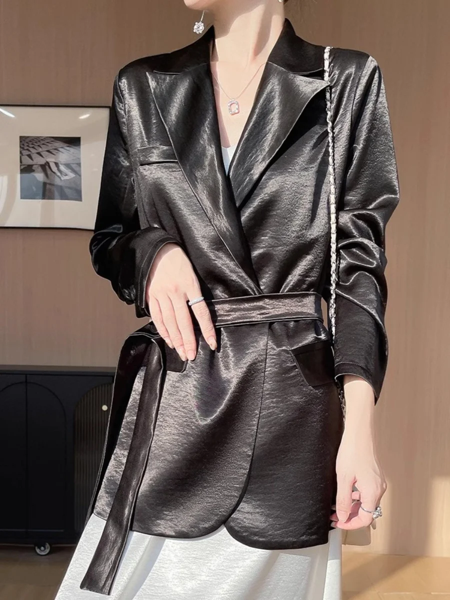 Spring Autumn 2025 New Retro PU Leather Jaet Suit Women High-End Casual Loose Sle Commute Long Sve Color Top
Spring Autumn 2025 New Retro PU Leather Jaet Suit Women High-End Casual Loose Sle Commute Long Sve Color Top
