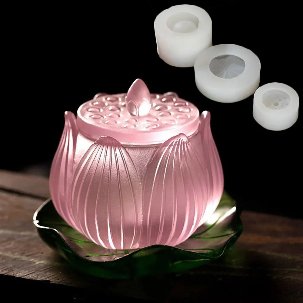 Lotus Silicone Mold Set for Epoxy Resin Plaster Jesmonite, DIY Storage Box Holy Water Container Aroma Candle Holder Desk Decor
Lotus Silicone Mold Set for Epoxy Resin Plaster Jesmonite, DIY Storage Box Holy Water Container Aroma Candle Holder Desk Decor